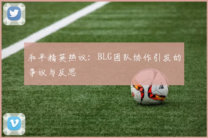 和平精英热议：BLG团队协作引发的争议与反思